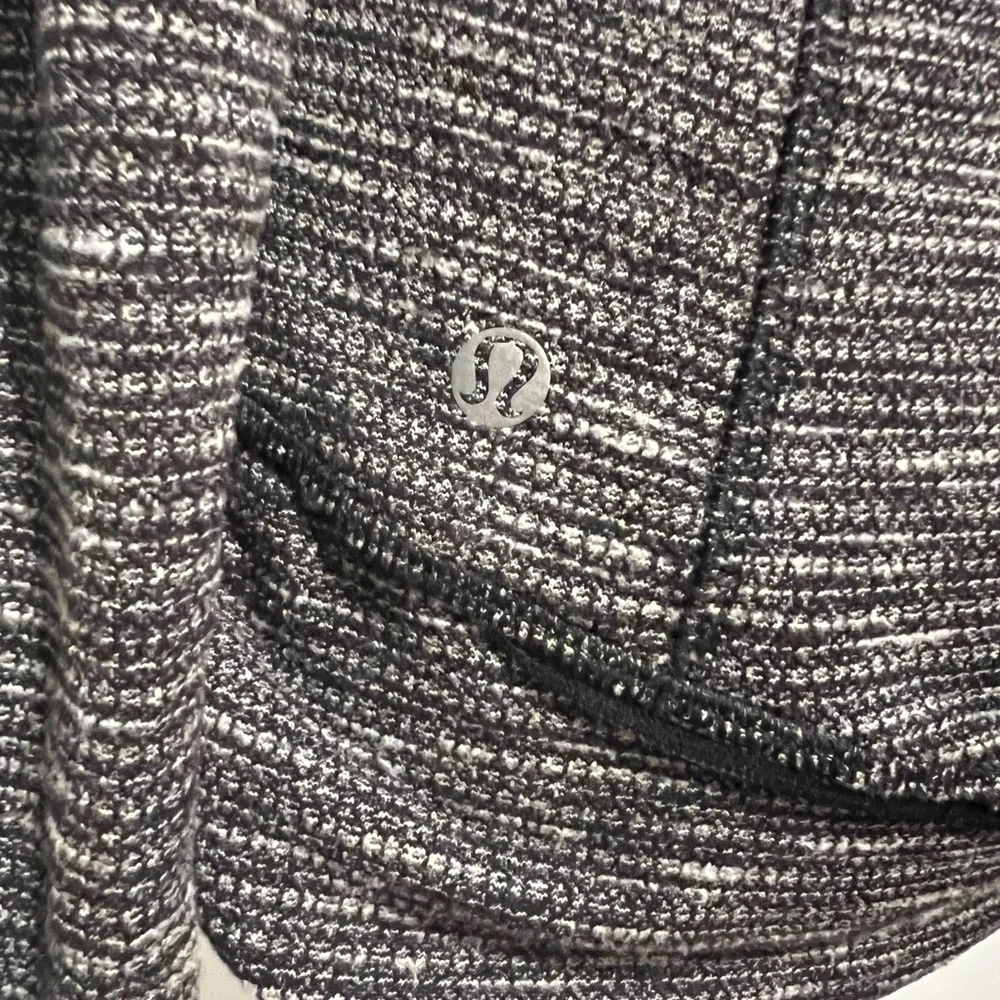Lululemon Think Fast Pullover Coco Pique Black / Black‎ Size 6